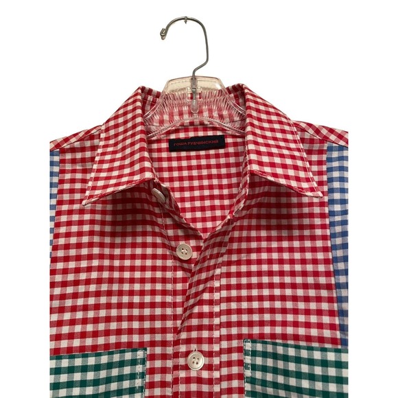 Gosha Rubchinskiy Short Sleeve Button Down Shirt Men Size Medium Check‎ Gingham - Picture 3 of 5
